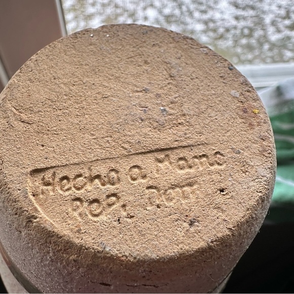 Handmade In Mexico Neutral Glazed Ceramic Vase - Picture 7 of 10